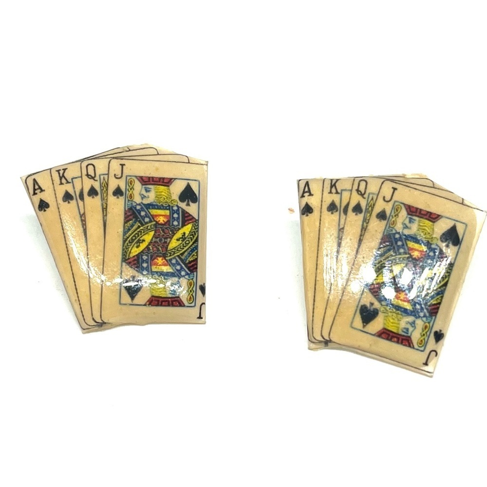 Vintage Handmade Playing Cards Earrings